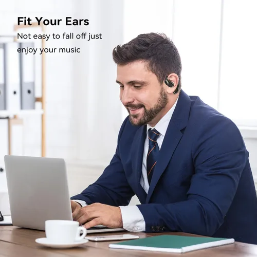 Vista 6 de OWS - Auriculares inalámbricos Bluetooth 5.4, auriculares inalámbricos con ganchos para las orejas y micrófono, IPX5 impermeable, rango 64H