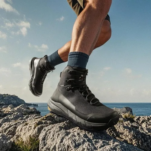 Vista 2 de NORTIV 8 Botas de senderismo ligeras y transpirables para hombre Negro