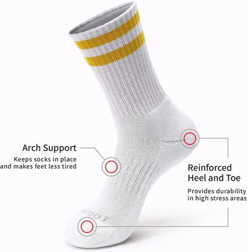 Vista 3 de MONFOOT Calcetines deportivos para hombre y mujer, 4-8 pares, paquete múltiple