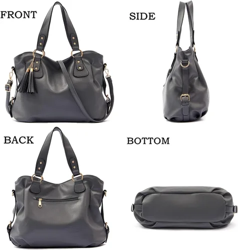 Vista 2 de Qiyuer Juego de carteras y carteras para mujer, bolso grande con cartera, 3