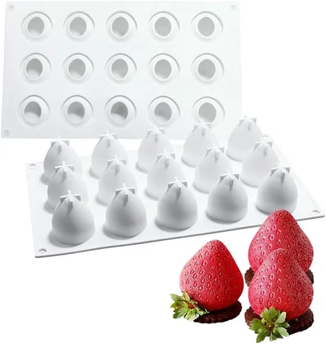 Vista 33 de OCPO KITCHEN Moldes de silicona con forma de corazón 3D para hornear pasteles de mousse, molde de silicona 3D para dulces, pastelería, chocolate