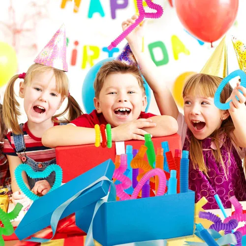 Vista 7 de Paquete de 52 Tubos Pop, Juguetes Sensoriales Recuerdos de Fiesta Para Niños de 8-12 4-8 Juguetes Fidget Para Ansiedad Rellenos de Bolsas