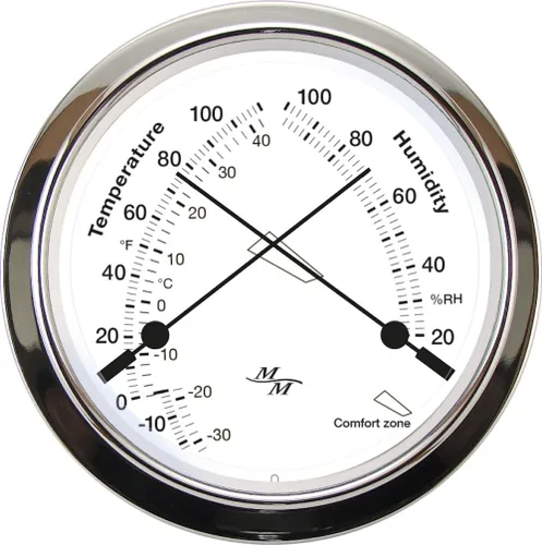 Vista 3 de MASTER-MARINER First Light Collection - Juego de regalo náutico de cabina, reloj de 5.75 pulgadas de diámetro e instrumentos de medidor de confort