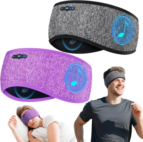 Vista 14 de Sleep Headphones Bluetooth 6.0 Diadema para dormir de lado Negro