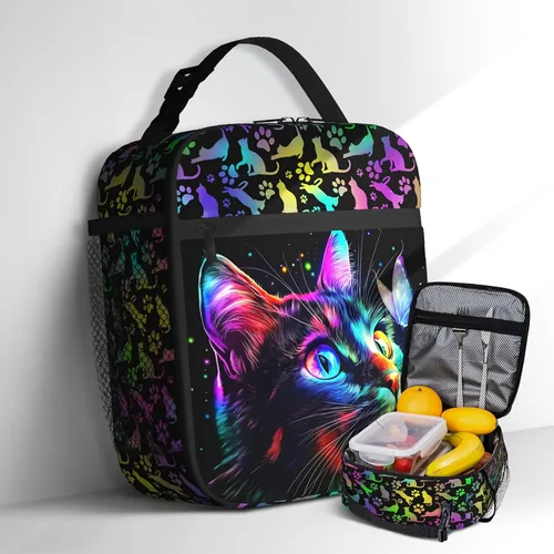 Vista 14 de Axolotls - Lonchera para niñas y niños, con diseño de animales del océano azul, reutilizable, aislada, impermeable, a prueba de fugas, térmica