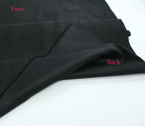 Vista 2 de Mybecca Funda para muebles de tela de gamuza negra de microgamuza y tela de uso general, tela de 58/60 pulgadas de ancho se vende por yarda