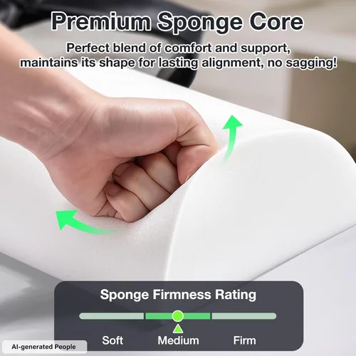 Vista 3 de Noverlife Cojines de Masaje Grandes Mejorados para Debajo de las Piernas, 24 x 8 x 4 pulgadas Cojín de Pierna para Mesa de Masaje Almohada de Media