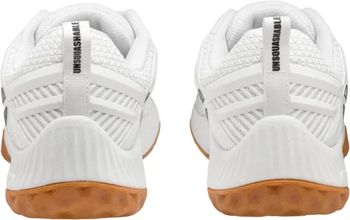 Vista 3 de UNSQUASHABLE Tour-TEC Zapatos de calabaza blancos, diseñados y probados específicamente para el juego de Squash, el zapato de calabaza especializado