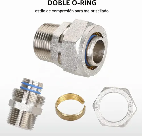 Vista 3 de Hromee Montaje recto para tubos de 3/4 pulgadas con rosca NPT macho de 3/4 pulgadas Uso con sistema de tuberías de aire