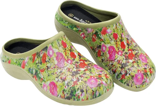 Vista 2 de Backdoorshoes Zuecos de jardín impermeables prémium para mujer con soporte para el arco