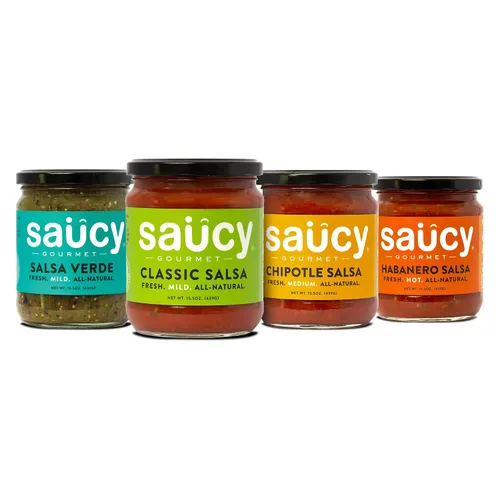 Vista 14 de Saucy Gourmet Salsa Chipotle – Salsa mexicana ahumada hecha por el chef con ajo asado e ingredientes frescos, sin agua añadida, sin conservantes