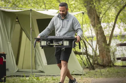 Vista 2 de Camp Chef EX60LW Explorer - Estufa de cocina modular para acampar al aire libre con 2 quemadores