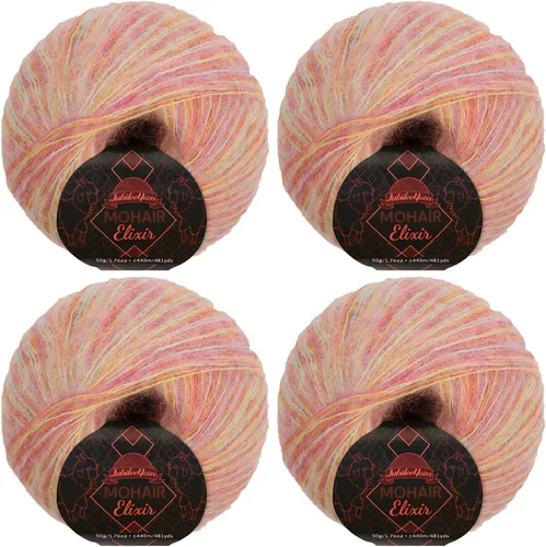 Vista 26 de JubileeYarn Mohair Elixir Yarn - 50g/Skein Baby Wool Blend - Cosmopolitan - 1 Skein