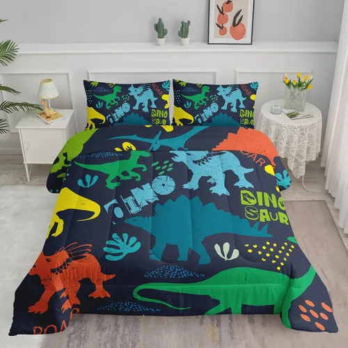 Vista 8 de Axolotl - Juego de ropa de cama para niños con diseño de gatos de dibujos animados tamaño individual, juego de edredón con líneas degradadas y lindo