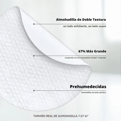 Vista 5 de Stridex Almohadillas faciales XL para el cuerpo, tratamiento exfoliante