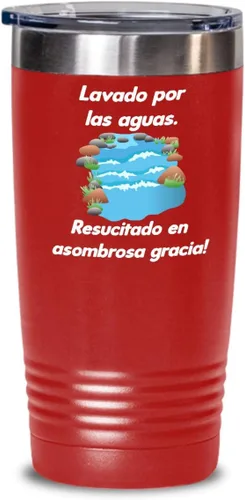 Vista 5 de Regalos católica cristianas vaso en espanol con versículos de la biblia para padres aguas