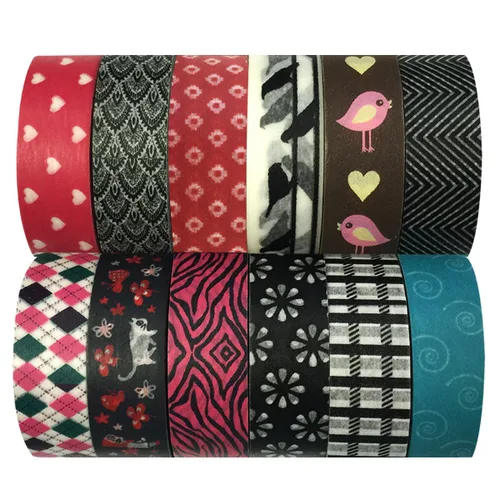 Vista 3 de allydrew Washi Tapes ADSET09 - Cintas de enmascarar decorativas, juego de 12
