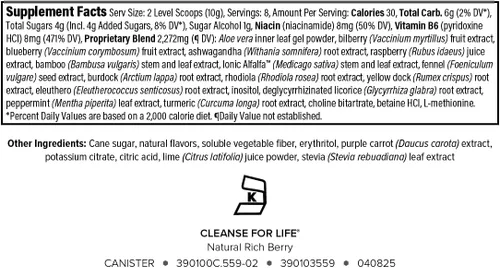 Vista 2 de Isagenix Cleanse for Life - Suplemento en polvo para limpiar bebida sin laxantes ni diuréticos - Apoya el metabolismo con vitamina B12 y niacina