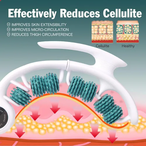 Vista 3 de Herramienta de masaje para celulitis, rodillo de celulitis para piernas/muslos/cuerpo, masajeador de drenaje linfático, removedor de celulitis suave