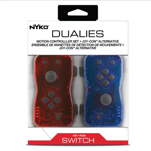 Vista 7 de Nyko Dualies Controller Set for Nintendo Switch - RedBlue Comfortable, Responsive, and Precise Wireless Gaming with Motion Control, USB C Charge