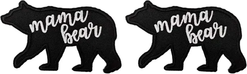 Vista 7 de Cute-Patch Parche para el día de la madre de 3.5 pulgadas, emblema bordado de mamá oso para planchar