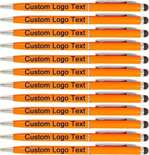 Vista 15 de Bolígrafos personalizados con nombre, icono, logotipo, texto, bolígrafo personalizado con lápiz capacitivo para iglesia de negocios, 100