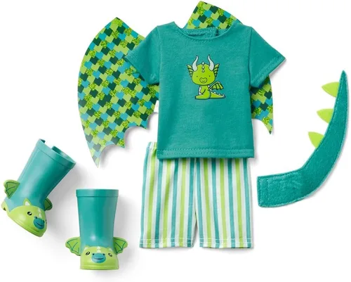Vista 6 de American Girl WellieWishers - Muñeca Bryant de 14.5 pulgadas con camiseta, pantalones cortos, alas de dragón y cola y botas, para mayores de 4 años