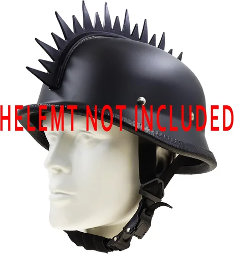 Vista 2 de Reflecive Punk Mohawk Warhawk - Accesorio de peluca de goma para esquí, patinaje, bicicleta, motocicleta, scooter, casco de motocicleta