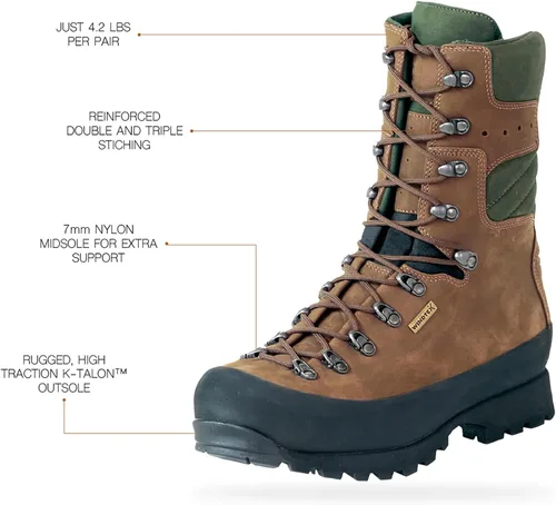 Vista 7 de Kenetrek - Botas para cazar con aislación, de hombre. Mountain Extreme 400 Marrón