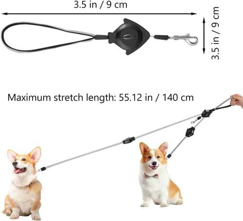 Vista 7 de Alipis Correa retráctil para perros pequeños, cuerda de tracción telescópica automática con mango ergonómico, agarre cómodo para entrenamiento