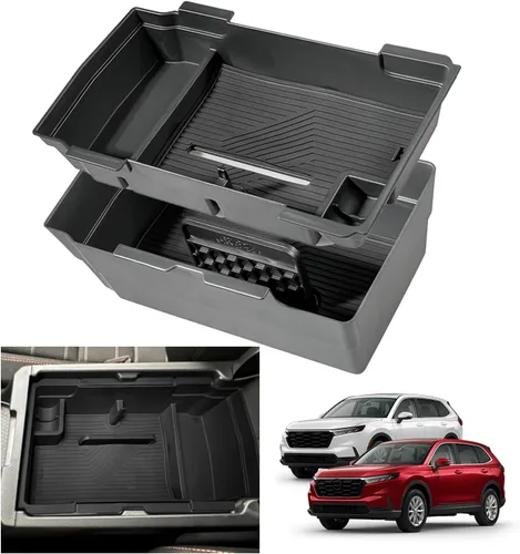 Vista 10 de 2 piezas 2024 2025 2026 Honda CR-V CRV CRV Accesorios híbridos Bandeja organizadora de consola central para Honda CR-V 2025 2024 2023 Organizador