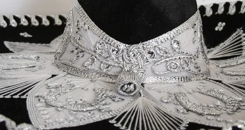 Vista 9 de Sombrero mexicano auténtico para adultos. Sombrero Mariachi Charro, sombrero mexicano de alta calidad para fiestas de disfraces, 5 de mayo, 16
