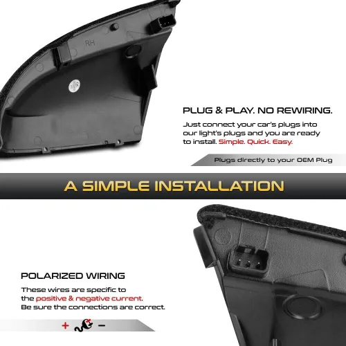 Vista 4 de Para Dodge Ram 1500 2009-2018, Ram 2500 3500 2010-2018 Espejo lateral Señal de giro blanco DRL Luz de remolque Asamblea Blinker Puddle Lamp Lente