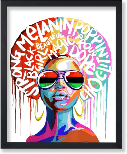 Vista 37 de Poster Master Póster motivacional vintage, impresión inspiradora retro, regalo para chica afro, amiga, reina negra, mujer afroamericana