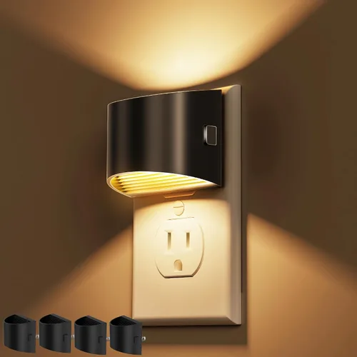 Vista 19 de L LOHAS LED Las luces nocturnas se enchufan en la pared con 3CCT ajustable, luz nocturna de 1W (1600K/3000K/5000K), 1W Nightlights Plug in Wall