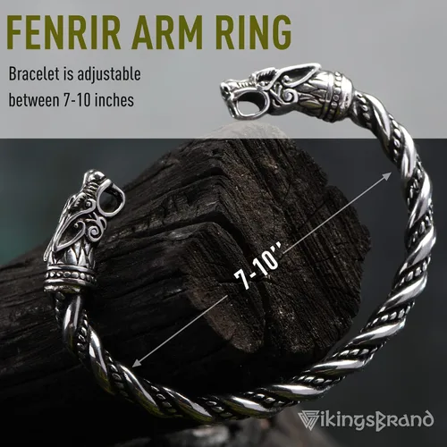 Vista 4 de VikingsBrand Handmade Stainless Steel Thors Hammer Necklace with Wolf Heads Mjolnir Pendant Viking Gifts for Men Norse Jewelry for Men Authentic