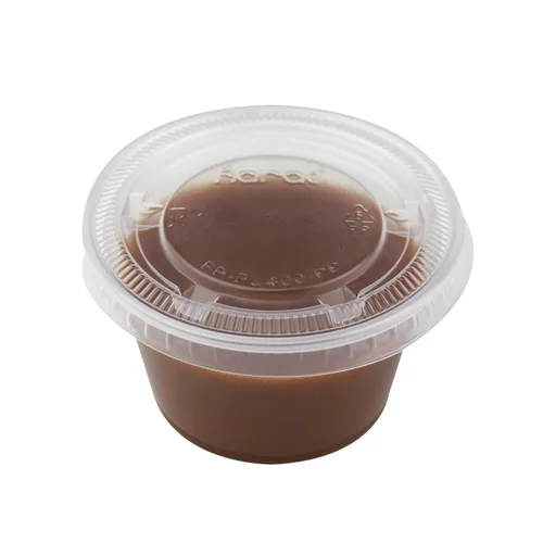 Vista 4 de Karat FP-PL400-PP 3.25 oz., 4 oz. & 5.5 oz PP Tapa de taza de porción (Caja de 2500)