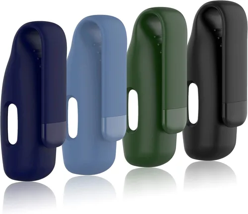 Vista 3 de Paquete de 4 fundas de clip compatibles con Fitbit Inspire 2/Fitbit Inspire 3, accesorio de repuesto de cierre de clip de silicona suave