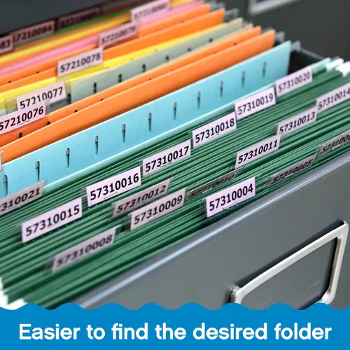 Vista 4 de Gersoniel 200 pestañas autoadhesivas insertables de 2 pulgadas con insertos imprimibles con etiquetas para carpetas de archivos, índice de plástico