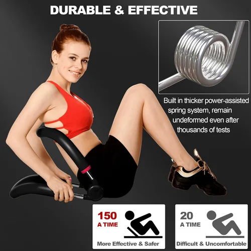 Vista 4 de Ab Machine,Equipo de entrenamiento abdominal,Máquina de sentarse para entrenamiento de estómago Adjustable Ab & Core Trainer For Men & Women Whole