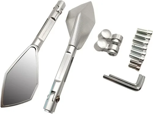 Vista 11 de Accesorios para espejos retrovisores de motocicleta, espejos laterales CNC negro para Kawasaki Ninja 250 Ninja 300R Z250 Z300 VERSYS 300X
