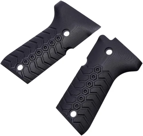 Vista 3 de Guuun Empuñaduras G10 para Beretta 92/96 Compacto, Textura Mecánica OPS Negro