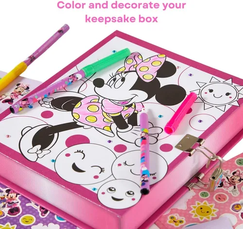 Vista 3 de Innovative Designs Disney Minnie Mouse - Caja de almacenamiento de tesoros para niñas