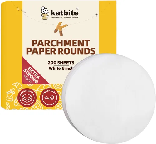 Vista 8 de Katbite - Rondas de papel pergamino de servicio pesado de 4 pulgadas, 200 piezas de rondas de papel pergamino para masas, uso para hornear pequeños