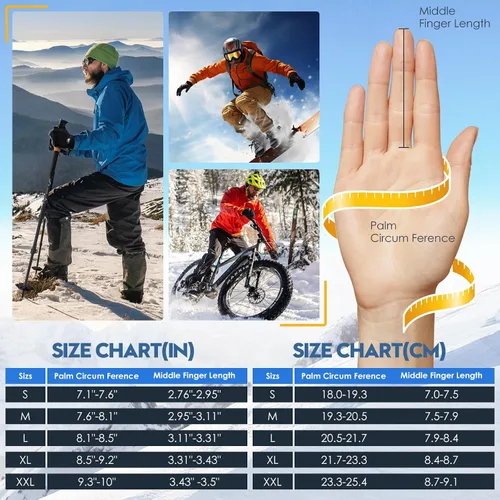 Vista 6 de Bruvoalon Guantes de invierno para mujeres y hombres, aislamiento térmico 3M, tela de licra, resistentes al viento, pantalla táctil