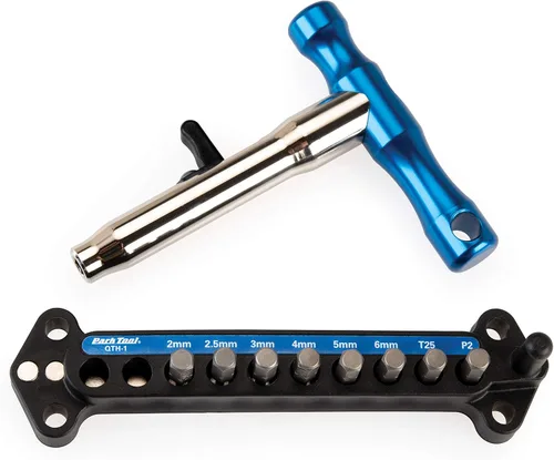 Vista 2 de Park Tool, One Size QTH-1 - Juego de destornilladores de broca de cambio rápido, azul/plateado herramientas manuales para bicicleta