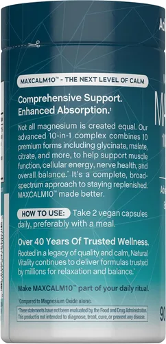 Vista 3 de Natural Vitality Cápsulas complejas de magnesio MaxCalm