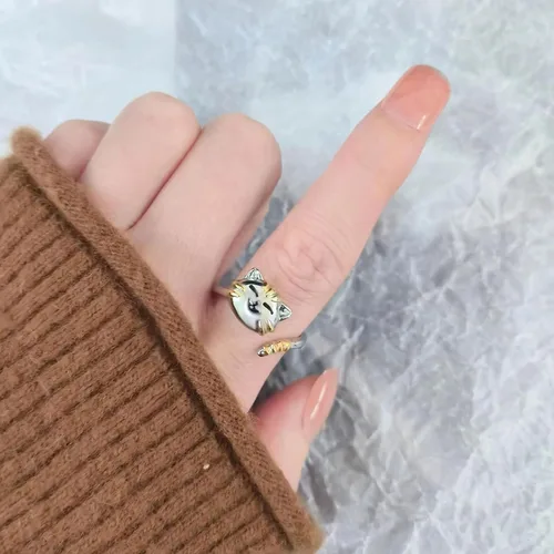 Vista 67 de Anillo de plata de ley 925, minimalista, ajustable, hecho a mano, para mujeres y niñas