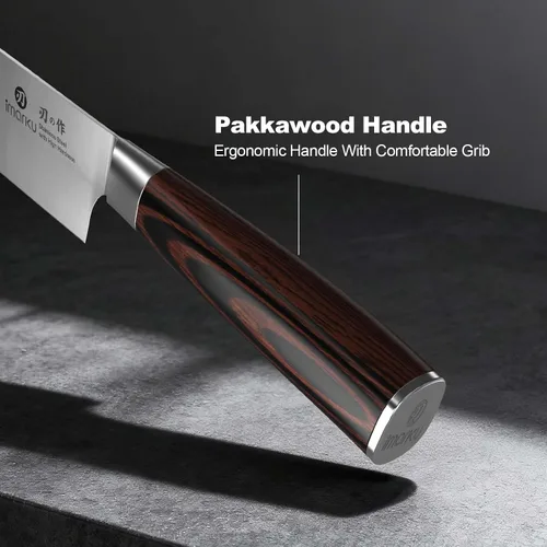 Vista 11 de imarku - Cuchillo de cocina profesional de 8 pulgadas, acero japonés HC