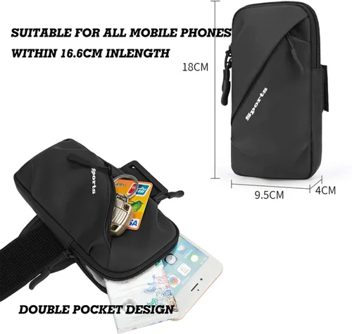 Vista 3 de Funda resistente al agua para teléfono celular, soporte para correr para brazalete para correr bandas de brazo de teléfono con entrenamiento - Se